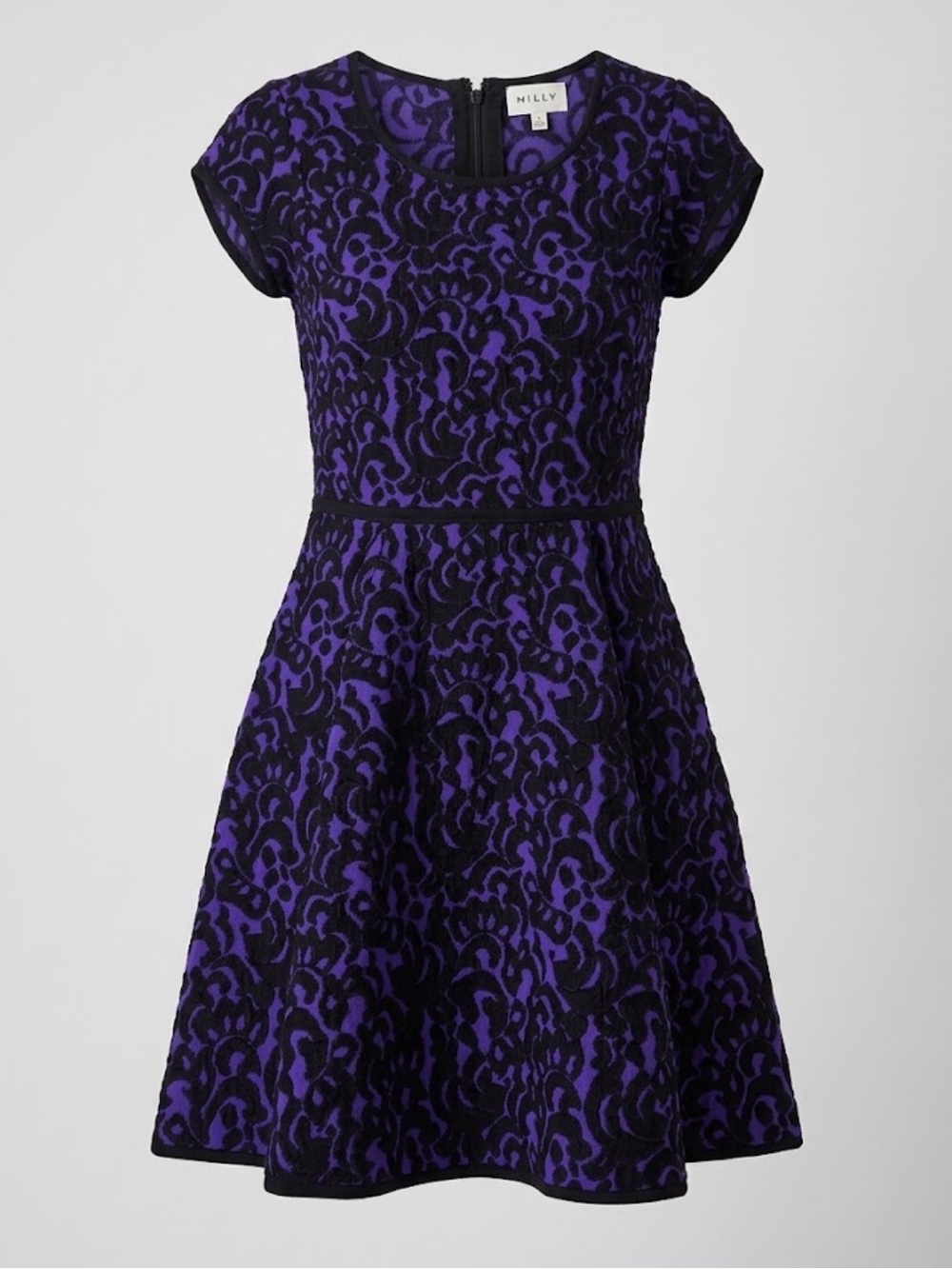 Milly Violet Abstract Printed Sheath Dress JI-20
